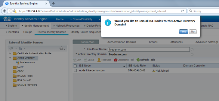 ISE Deployment and AD