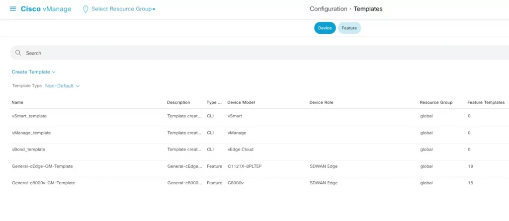 4_Config Templates Cisco SDWAN routers