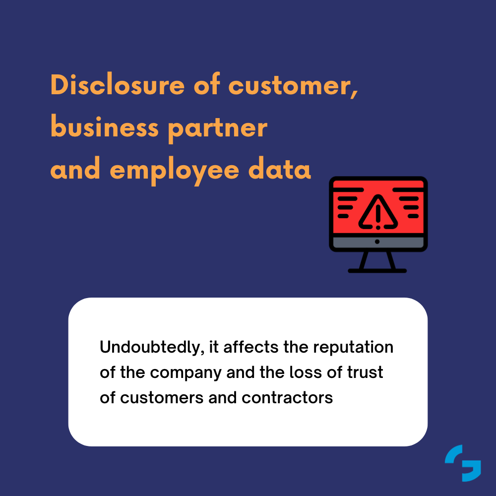 Undoubtedly, it affects the reputation of the company and the loss of trust of customers and contractors
